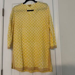 Roberta Roller Rabbit Yellow and White Tunic